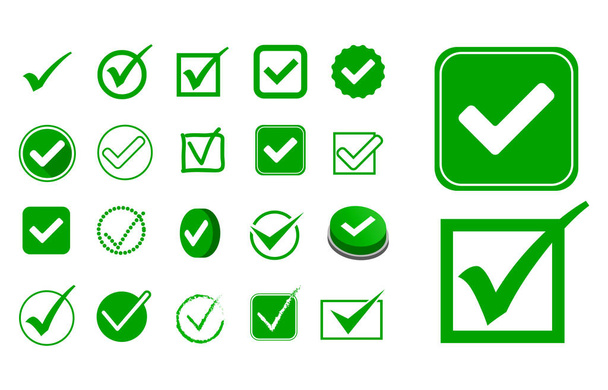 set of check mark or wrong and right sign option concept.  - Vector, Image