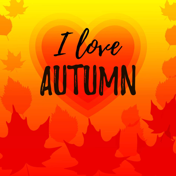 Autumn banner with maple leaves. Place for text. Vector illustration - Вектор,изображение
