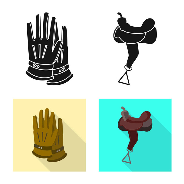 Vector illustration of equipment and riding icon. Set of equipment and competition stock vector illustration. - Διάνυσμα, εικόνα