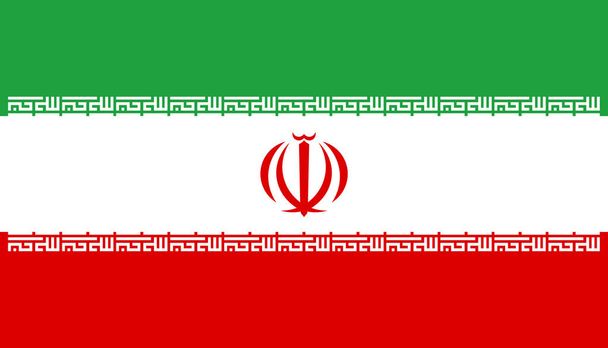 Иранский национальный флаг. Векторная иллюстрация. Тегеран
 - Вектор,изображение