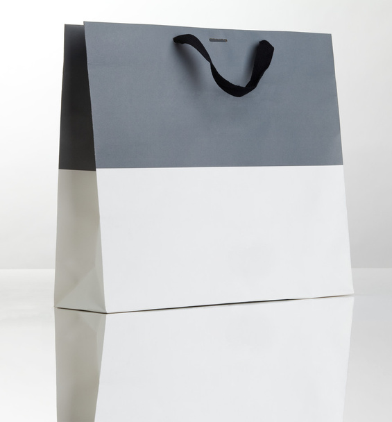 Grey and white shopping bag. - Photo, Image