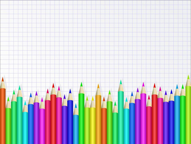 kleurpotloden - Vector, afbeelding