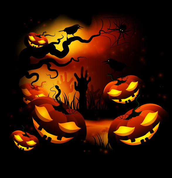 Halloween-Kürbisse - Vektor, Bild