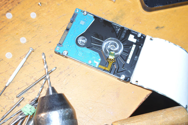 Repair microelectronics computer hard drive - Fotó, kép