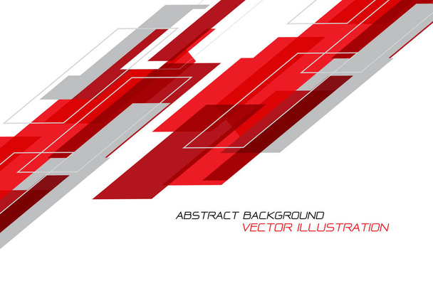 Abstract red grey geometric on white with blank space design modern futuristic technology background vector illustration. - Vector, Image