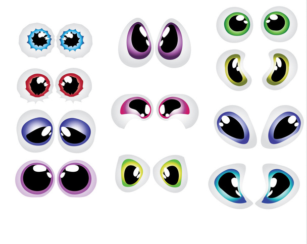 Ojos de dibujos animados - Vector, imagen