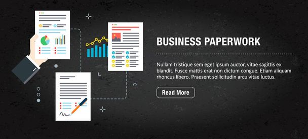 Banner de concepto de papeleo de negocios para Internet
. - Vector, imagen