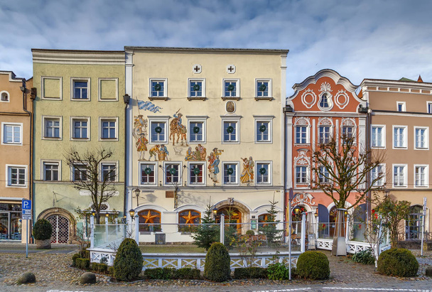 Town Square, Burghausen, Niemcy - Zdjęcie, obraz