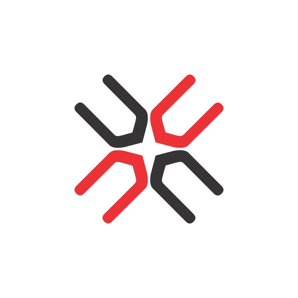 V letter rotation logo design vector - Vector, Image