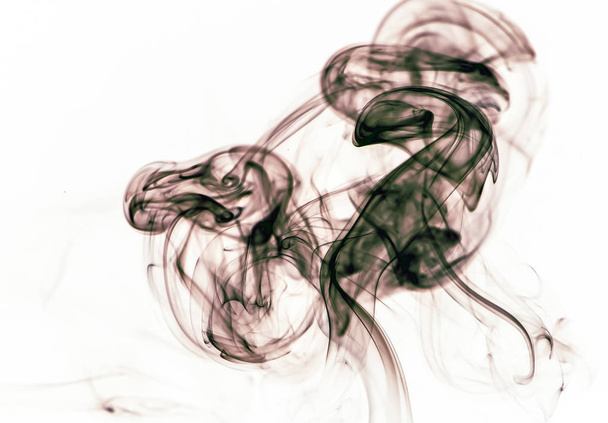 Fumaça colorida em um fundo branco
 - Foto, Imagem