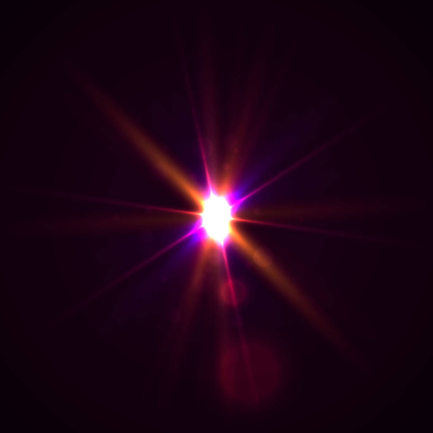 フレア付き太陽 - ベクター画像