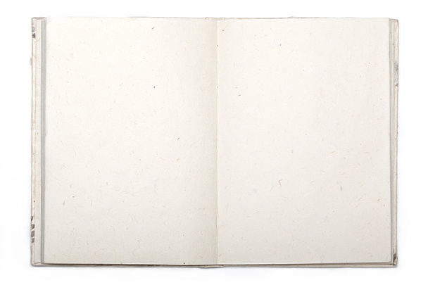 Avoin päiväkirja Japani paperi eristetty valkoinen
 - Valokuva, kuva