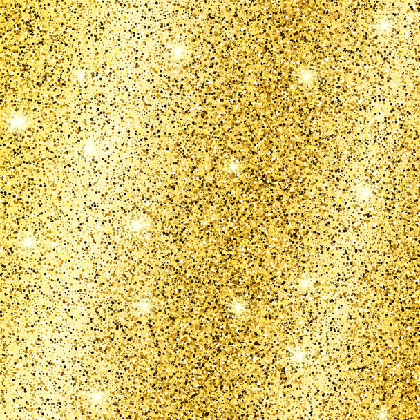 キラキラ効果を持つ黄金の輝く背景 - ベクター画像