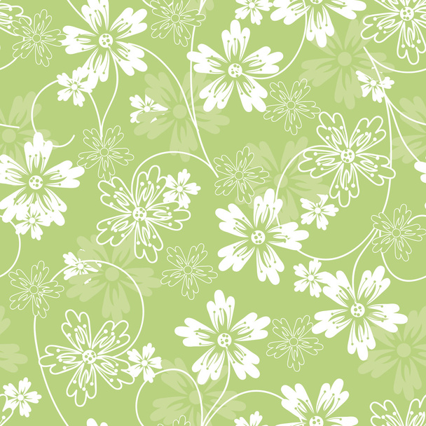 Green floral background - Vector, Imagen