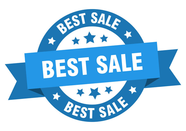 best sale ribbon. best sale round blue sign. best sale - Vecteur, image