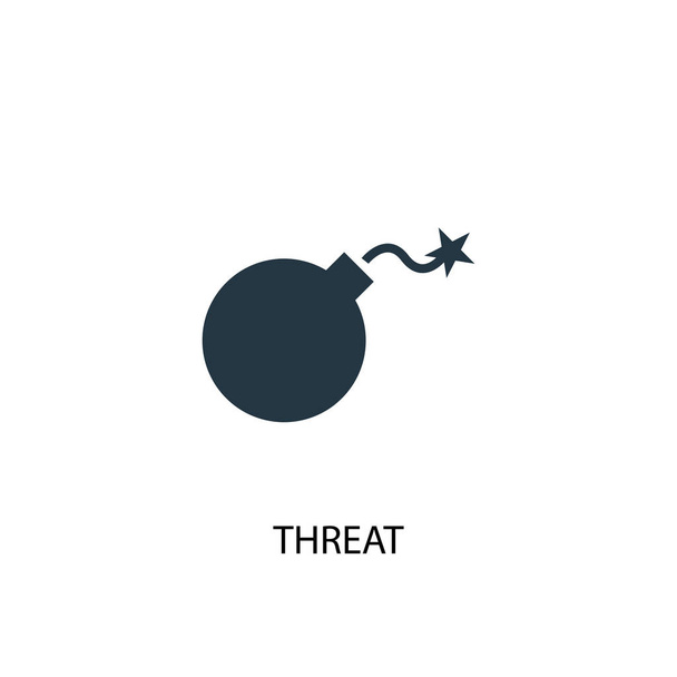 Bedrohungssymbol. einfache Elementillustration. Bedrohungskonzept Symboldesign. kann für das Web verwendet werden - Vektor, Bild