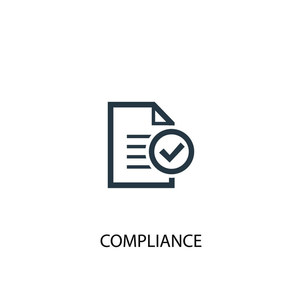 Compliance-Symbol. einfache Elementillustration. Compliance-Konzept Symboldesign. kann für das Web verwendet werden - Vektor, Bild