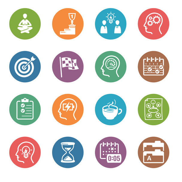 Productive at Work Icons - Dot Series - Vector, Image