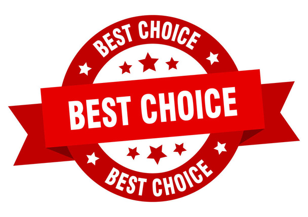 best choice ribbon. best choice round red sign. best choice - Vektör, Görsel