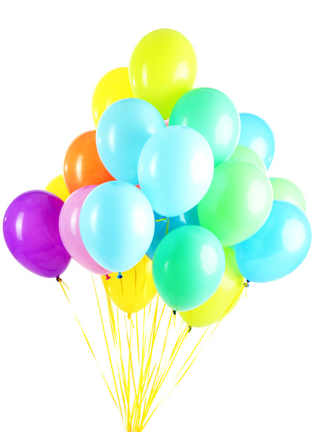 Colorful balloons isolated on white - Foto, Imagem