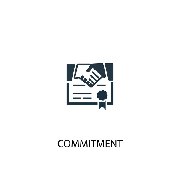 commitment icon. Simple element illustration. commitment concept symbol design. Can be used for web - Vector, Image