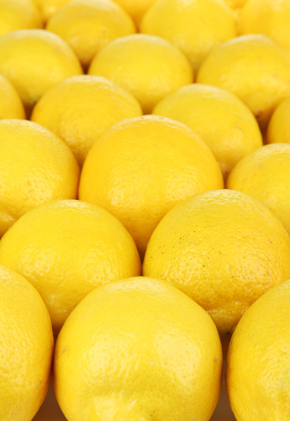 Ripe lemons close-up - Fotoğraf, Görsel