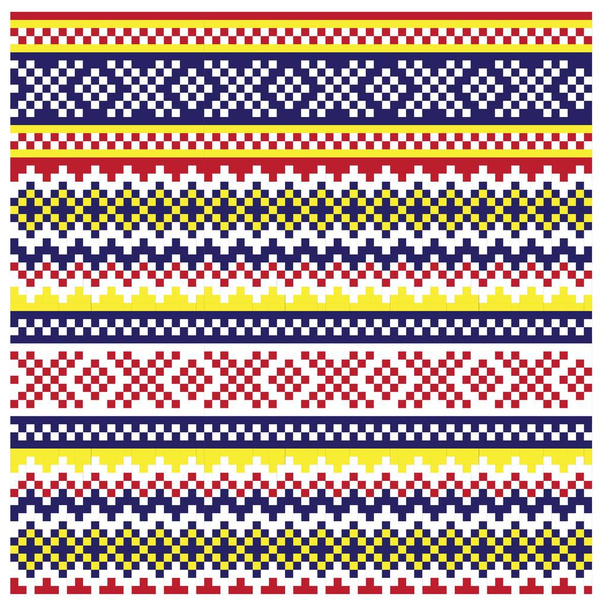 Colourful Classic Modern Fair isle Seamless Print Background in Vector - This is a classic Fair isle print suitable for both online/physical medium such as website resources, graphics, print designs, fashion textiles and etc. - Vector, Image
