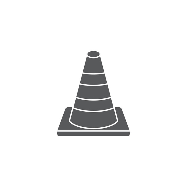 Tráfico cono vector icono símbolo aislado sobre fondo blanco
 - Vector, imagen