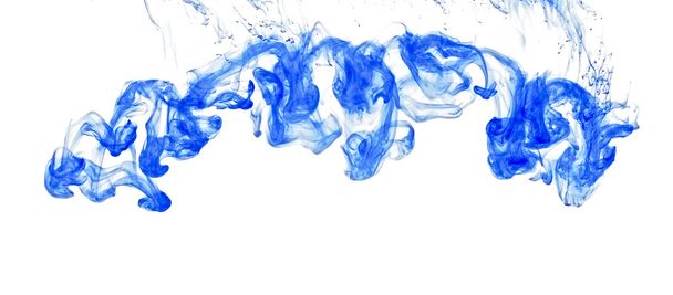 bläck i vatten, färgglada abstraktion, blå - Φωτογραφία, εικόνα