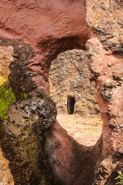 Etiópia, Lalibela. Igreja de corte de rocha monolítica
 - Foto, Imagem