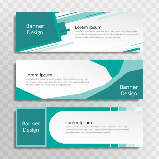 A set of green banner templates designed for the web and various headlines are available in three different designs. - Vector, Image