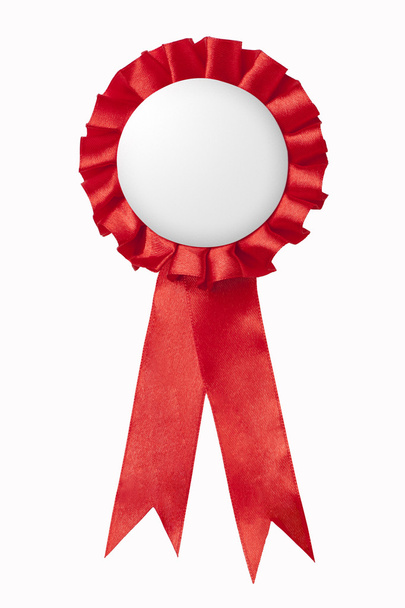 Insignia de cinta roja de premio
 - Foto, imagen