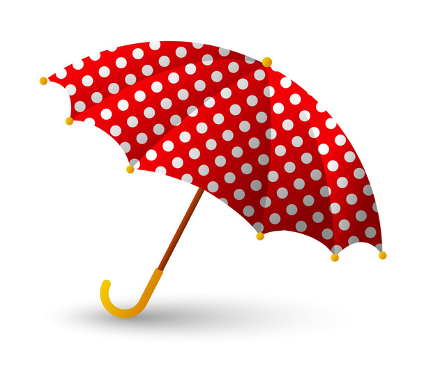 白い背景の赤い傘 - ベクター画像