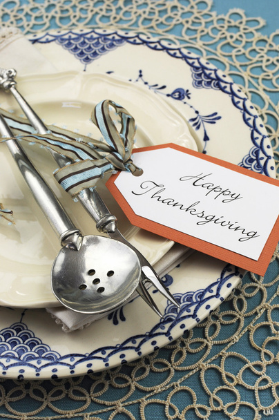 Thanksgiving individual dining table place setting - Photo, Image