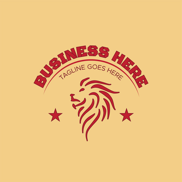 vector de plantilla de logotipo de cabeza de león con estilo de pintura de pincel para negocios masculinos o empresa
 - Vector, Imagen