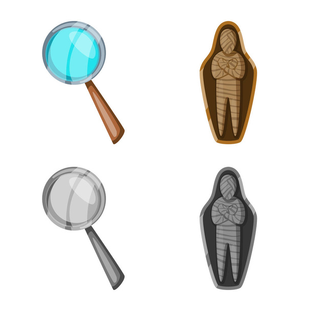 Vector design of story and items icon. Set of story and attributes vector icon for stock. - Vettoriali, immagini