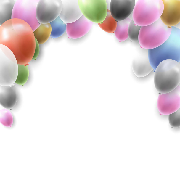 Πάρτι γενεθλίων διάνυσμα φόντο με μπαλόνια σε λευκό φόντο - Διάνυσμα, εικόνα