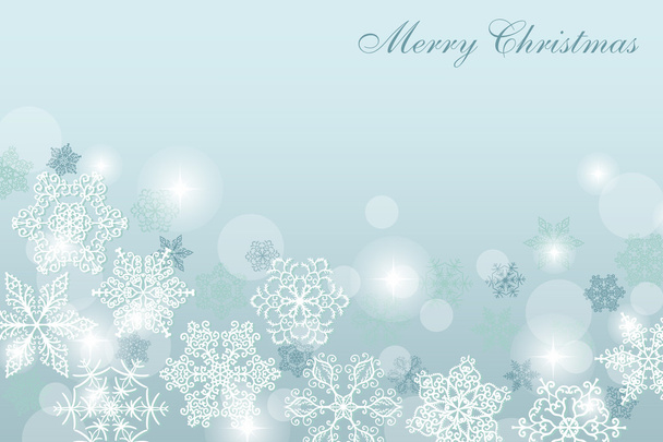 Christmas card with lacy snowflakes - Vector, Image