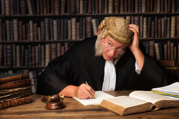 Pensive judge - Фото, изображение