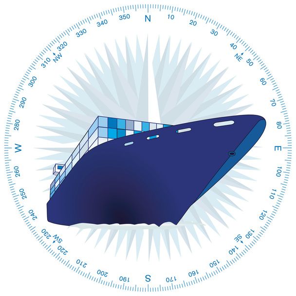 Container ship - Vector, Image