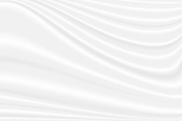 抽象的な白と灰色のベクトルの背景。サティンラグジュアリークロステ - ベクター画像