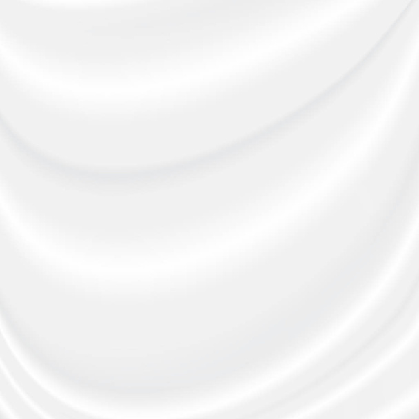 Абстрактный белый и серый векторный фон. Атласная роскошная ткань
 - Вектор,изображение