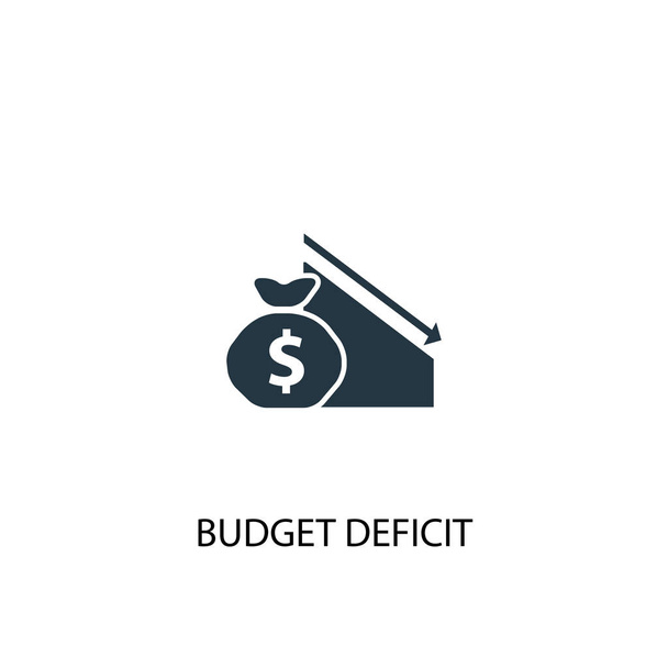 pictogram budget tekort. Afbeelding van een eenvoudig element. budget deficit concept symbool ontwerp. Kan worden gebruikt voor web - Vector, afbeelding