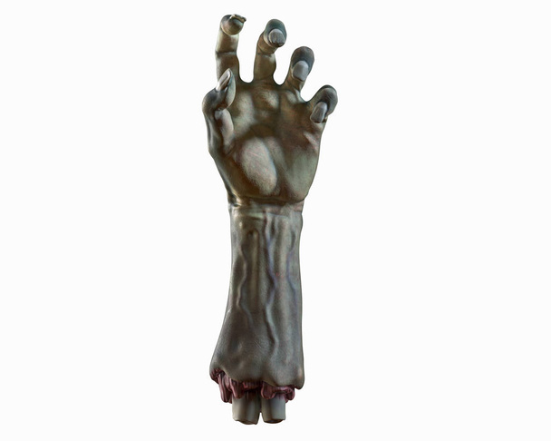 3D render of cutted Zombie hand, Halloween theme. - Photo, Image