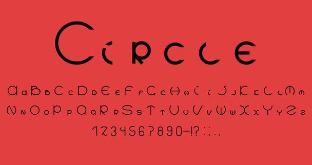 The font and numbers on the basis of the circle. Unusual shape for brochures, comics, magazines, etc. - Vector, Image
