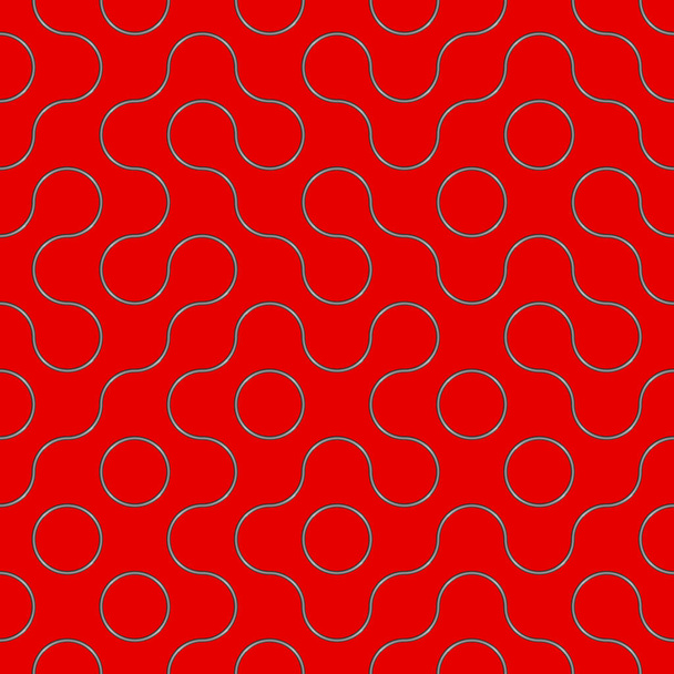 Patrón redondeado sobre fondo rojo
 - Foto, Imagen