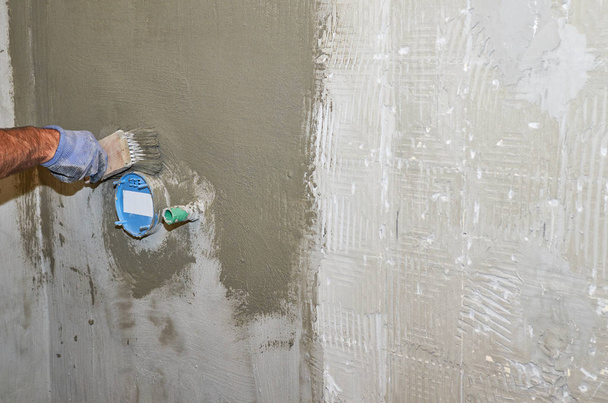 Isolation material on a wall - Fotoğraf, Görsel