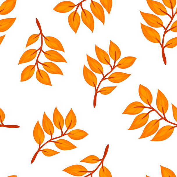Autumn leaves seamless pattern. - Vector, afbeelding