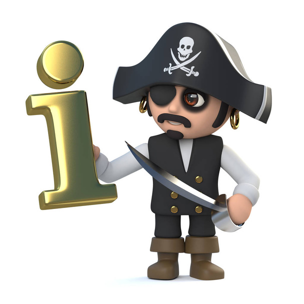3d Pirate captain has information - Zdjęcie, obraz