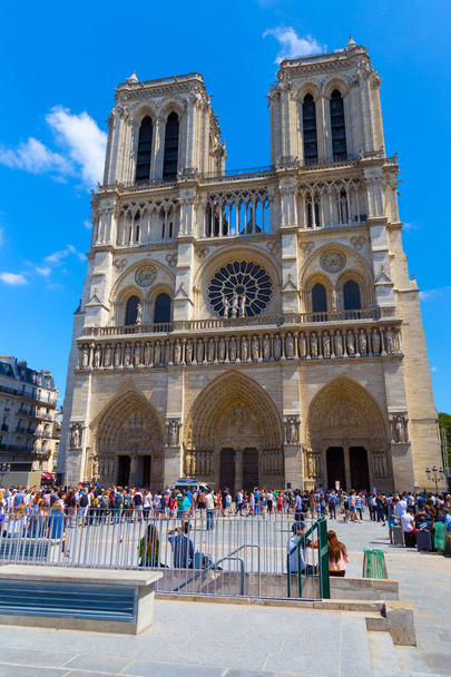 View of the famous Notre-Dame de Paris church. - Photo, Image